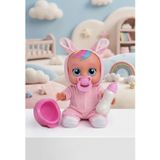 Tıfıl Toys Konuşan ve Gözyaşı Döken Kolları ve Kafası Et Bebek Peluş Tulumlu 28 cm Ağlayan Oyuncak Bebek PEMBE