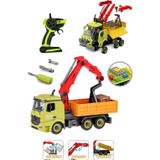 Tıfıl Toys Kumandalı Şarjlı 1:18 Sök Tak Full Fonksiyon Vinçli Oyuncak İş Makinası Kamyon