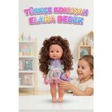 Tıfıl Toys Kumral Elara Türkçe Konuşan 35cm Kafası Kolları ve Bacakları Et Gövdesi Sert Plastik Oyuncak Bebek