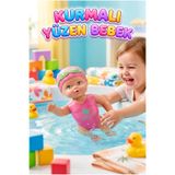 Tıfıl Toys Kurmalı Yüzen Bebek 14 cm Suya Dayanıklı Havuzda Banyoda Miniklerin Eğlenceli Yeni Su Arkadaşı!