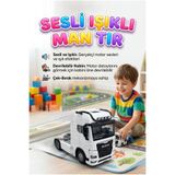 Tıfıl Toys MAN Tır Oyuncak - Beyaz Çek Bırak Mekanizmalı, Sesli ve Işıklı, Devrilebilir Kabinli Gerçekçi Çekici