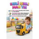 Tıfıl Toys MAN Tır Oyuncak - Sarı Çek Bırak Mekanizmalı, Sesli ve Işıklı, Devrilebilir Kabinli Gerçekçi Çekici