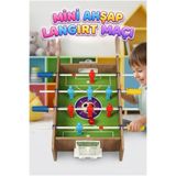 Tıfıl Toys Masaüstü Ahşap Mini Futbol Maçı! Taşınabilir 2 Kişilik Pratik Küçük Eğlenceli Oyuncak Langırt