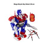 Tıfıl Toys Mega Büyük Oyuncak Uzaktan Kumandalı Sünger Atan Işıklı Sesli Transformers Dev Robot Optimus