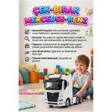 Tıfıl Toys Mercedes Actroc Çek-Bırak Mekanizmalı Metal Gerçekçi Tasarımlı Devrilebilir Kabinli Oyuncak Tır