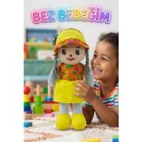 Tıfıl Toys Meyveli Bebeğim! 42cm Meyve Desenli Elbiseli ve Şapkalı Oyun Arkadaşı El Yapımı Oyuncak Bez Bebek SARI