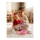 Tıfıl Toys Mila Altını Islatan Konuşan 34 cm Bebek Bakımı Eğitici Aksesuarlı Oyun Seti Kırmızı