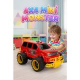 Tıfıl Toys Mini Canavar Kamyon! Büyük Tekerlekli Renkli Dev 4x4 Eğlenceli Off-Road Oyuncak Arazi Kamyonu KIRMIZI