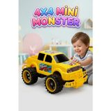 Tıfıl Toys Mini Canavar Kamyon! Büyük Tekerlekli Renkli Dev 4x4 Eğlenceli Off-Road Oyuncak Arazi Kamyonu SARI