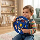 Tıfıl Toys Oyuncak Yarış Direksiyonu - Türkçe Konuşan, Müzikli, Işıklı, Fonksiyonlu Yarış Seti Mavi