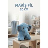 Tıfıl Toys Peluş Nazlı Fil Yeşil 50 Cm Sevimli Konforlu: Peluş Uyku Yastığı Ve Sarılma Arkadaşı Dekoratif Oyuncak