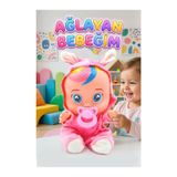 Tıfıl Toys Pembe Kostümlü Ağlayan Ve Konuşan Et Bebek Emzikli ve Biberonlu İnteraktif Oyuncak Bebek