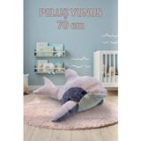 Tıfıl Toys Pembe Yunus Balığı 70cm Sevimli Konforlu: Peluş Uyku Yastığı Ve Sarılma Arkadaşı Dekoratif Oyuncak