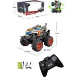 Tıfıl Toys Şarjlı Kumandalı 360 Derece Dönebilen Duman Atan Off-Road Aracı Oyuncak Araba Turuncu - Mavi