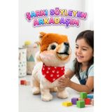 Tıfıl Toys Şarkı Söyleyen Arkadaşım Serisi Hareketli Tasmalı Yürüyen Ve Kuyruk Sallayan Oyuncak Köpek KAHVERENGİ