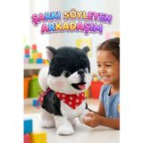 Tıfıl Toys Şarkı Söyleyen Arkadaşım Serisi Hareketli Tasmalı Yürüyen Ve Kuyruk Sallayan Oyuncak Köpek SİYAH