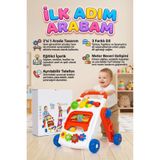Tıfıl Toys Sesli 3 Dil Seçenekli 2'si 1 Arada Oyuncak İlk Adım Arabası ve Eğitici Aktivite Oyun Merkezi
