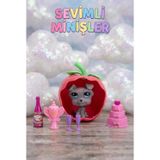 Tıfıl Toys Sevimli Minişler Işıklı Elma Yuvalı Pet Shop Oyun Seti Kaleme Takılabilir Gri Köpek Figürlü Eğlenceli Çocuk Oyuncağı