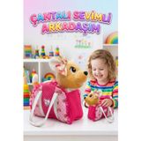 Tıfıl Toys Şık Taşıma Çantalı, Şarkı Söyleyen ve Kuyruk Sallayan Çiçekli Çanta ve Kurdeleli Peluş Chihuahua