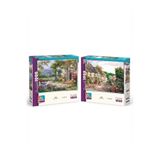 Tıfıl Toys Taş Sokak ve Hayal Bahçesi İkili Set - 2 x 1000 Parça Manzara İkili Puzzle Seti