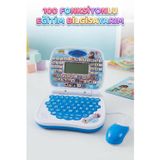 Tıfıl Toys Türkçe İngilizce 100 Fonksiyonlu Eğitici Çocuk Laptopu Mavi Frozen Temalı Akıllı Oyuncak Bilgisayar