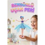 Tıfıl Toys Uçan Peri Bebek Hareket Sensörlü Şarjlı Dazzle Colour Işıklandırmalı Uçan Mavi Oyuncak Bebek