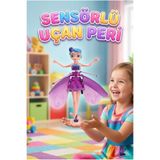 Tıfıl Toys Uçan Peri Bebek Hareket Sensörlü Şarjlı Dazzle Colour Işıklandırmalı Uçan Mor Oyuncak Bebek