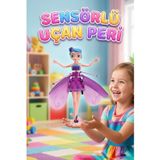 Tıfıl Toys Uçan Peri Bebek Hareket Sensörlü Şarjlı Dazzle Colour Işıklandırmalı Uçan Mor Oyuncak Bebek