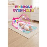 Tıfıl Toys Unicorn Temalı 4'ü 1 Arada Müzikli Işıklı Oyuncaklı Aynalı Piyano Setli Oyuncak Oyun Halısı