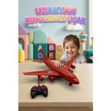 Tıfıl Toys Uzaktan Kumandalı 6 Yönlü Eğitici Pilli R/C Hızlı ve Eğlenceli Oyuncak Yolcu Uçağı KIRMIZI