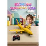 Tıfıl Toys Uzaktan Kumandalı 6 Yönlü Eğitici Pilli R/C Hızlı ve Eğlenceli Oyuncak Yolcu Uçağı SARI