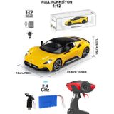 Tıfıl Toys Uzaktan Kumandalı Şarjlı Işıklı Full Fonksiyon Maserati MC20 Oyuncak Araba 27212 SARI