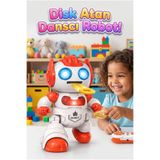 Tıfıl Toys Uzaktan Kumandalı Sesli Işıklı 9 Fonksiyonlu Programlanabilir Disk Fırlatan Şarkıcı Oyuncak Robot