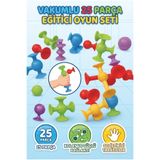 Tıfıl Toys Vakumlu 25 Parça Eğitici Oyun Seti Kolay ve Güçlü Bağlantı Beceri ve Zeka Geliştirici Oyuncak