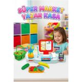 Tıfıl Toys Yazar Kasa Süpermarketim! Işıklı Sesli Hesap Makinası ve Kesilebilir Meyveli Barkod Okuyuculu Oyun Seti