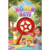 Tıfıl Toys Yıldızlı Dev Baloncuk Seti! 3 Parçalı Özel Köpük Suyu Solüsyonlu 35,5cm Eğlenceli Köpük Oyun Seti KIRMIZI