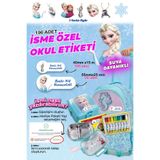tifopix Okul Etiketi Kalem Defter isimli Etiket isim Yazılabilen Frozen Temalı Elsa sticker seti -196 adet