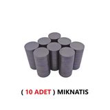 Tifoys ( 10 Adet) Magnet Deliksiz Mıknatıs Yuvarlak D 17 X 3 Mm