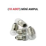 TİFOYS (10 ADET ) Mini Ampul, Deney Setleri için, 2,5 V, Sarı Ampul, Lamba, Elektrik Devresi