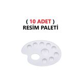 Tifoys ( 10 Adet ) Resim Boya Paleti - Plastik Palet, Okul Ressam Paleti - 20 cm - 9 Göz