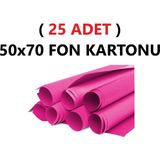 Tifoys ( 25 Adet ) 50X70 cm Fuşya Renkli Fon Kartonu Rulo Canlı Renk Büyük Boy Anaokulu Kreş Okul
