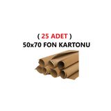 Tifoys ( 25 Adet ) 50X70 cm Kahverengi Renkli Fon Kartonu Rulo Canlı Renk Büyük Boy Anaokulu Kreş Okul
