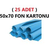 Tifoys ( 25 Adet ) 50X70 cm Koyu Mavi Renkli Fon Kartonu Rulo Canlı Renk Büyük Boy Anaokulu Kreş Okul - Lacivert