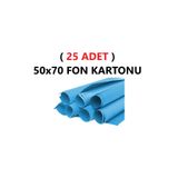 TİFOYS ( 25 Adet ) 50x70 Cm Koyu Mavi Renkli Fon Kartonu Rulo Canlı Renk Büyük Boy Anaokulu Kreş Okul