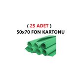 Tifoys ( 25 Adet ) 50X70 cm Koyu Yeşil Renkli Fon Kartonu Rulo Canlı Renk Büyük Boy Anaokulu Kreş Okul