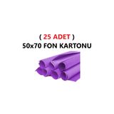 Tifoys ( 25 Adet ) 50X70 cm Mor Renkli Fon Kartonu Rulo Canlı Renk Büyük Boy Anaokulu Kreş Okul