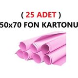 Tifoys ( 25 Adet ) 50X70 cm Pembe Renkli Fon Kartonu Rulo Canlı Renk Büyük Boy Anaokulu Kreş Okul