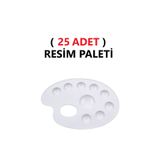 Tifoys ( 25 Adet ) Resim Boya Paleti - Plastik Palet, Okul Ressam Paleti - 20 cm - 9 Göz