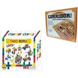 Tifoys 2in1-Tekerlekli Boru LEGO Tako Boru ve Ahşap Koridor Labirent Oyunu-Süper Oyuncak Seti-Eğitici Oyun - 23