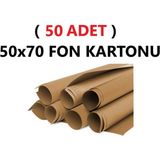 Tifoys ( 50 Adet ) 50X70 cm Kahverengi Renkli Fon Kartonu Rulo Canlı Renk Büyük Boy Anaokulu Kreş Okul